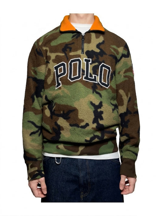 POLO RALPH LAUREN Camo Fleece Half-Zip Pullover