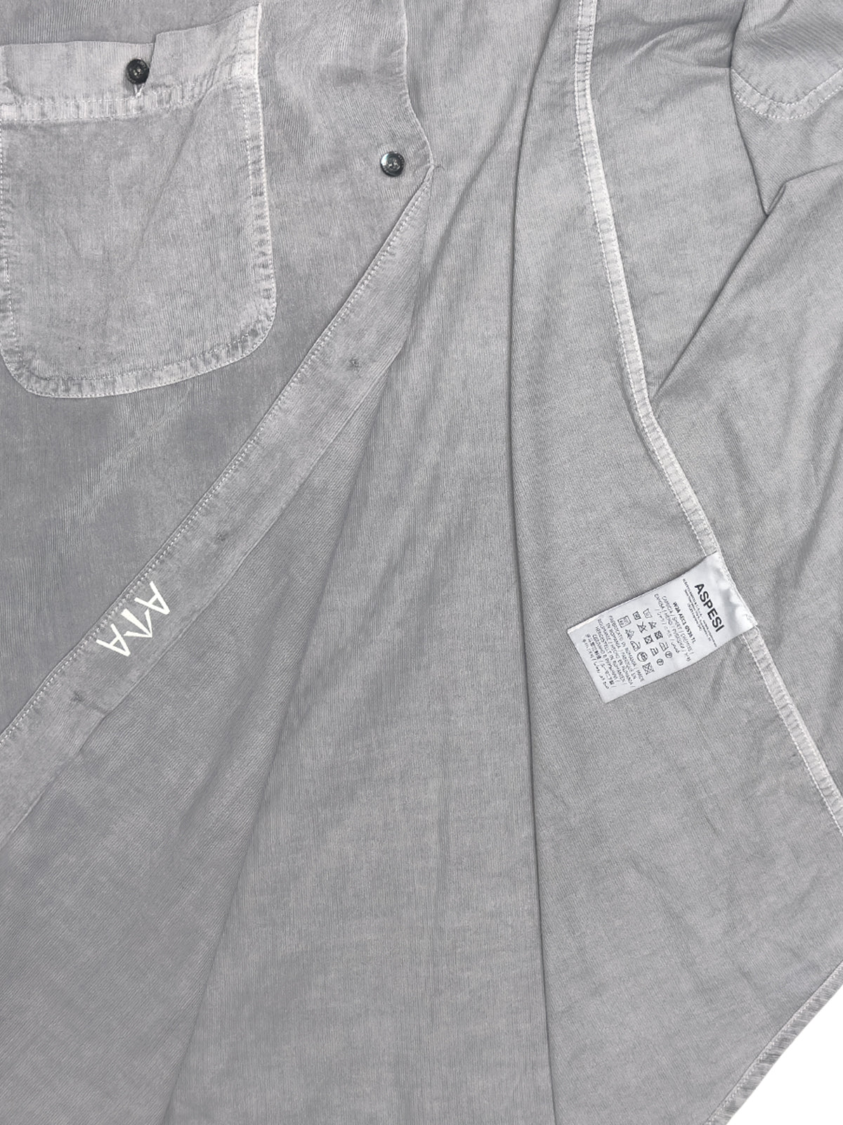 ASPESI Model C Garment-Dyed Baby Cord Shirt