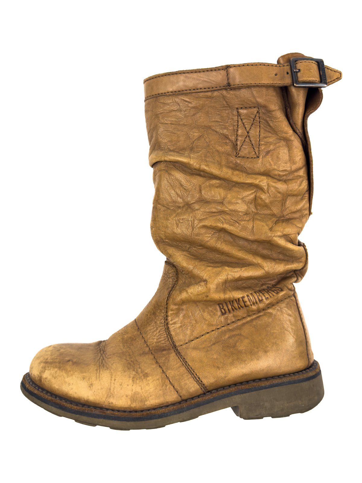 2000s Dirk Slouched Leather Ankle Boots