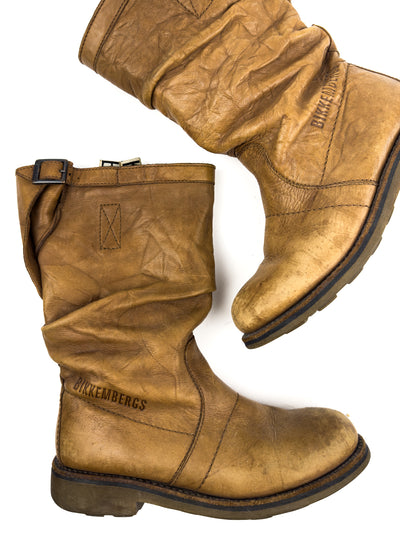 2000s Dirk Slouched Leather Ankle Boots