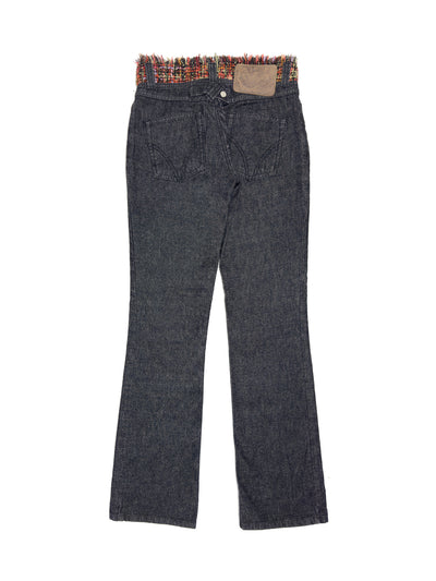 DOLCE & GABBANA 00s Archive Frayed Tweed Bootcut Jeans
