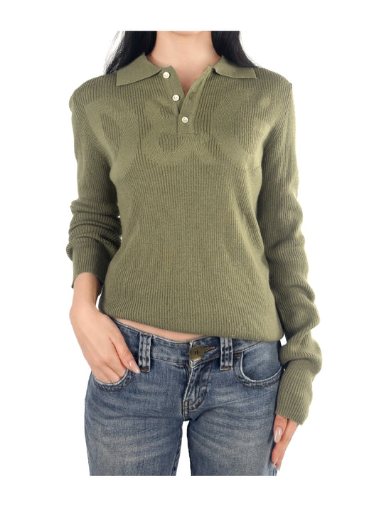 DOLCE & GABBANA Knit Polo Sweater