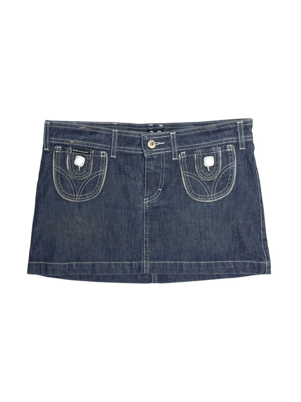 00s Love Affair Denim Mini Skirt - retro