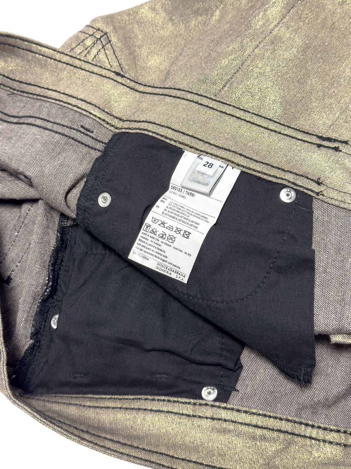 Dolce & Gabbana Gold Jeans
