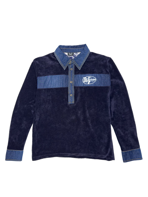 Velour Rugby Polo Shirt