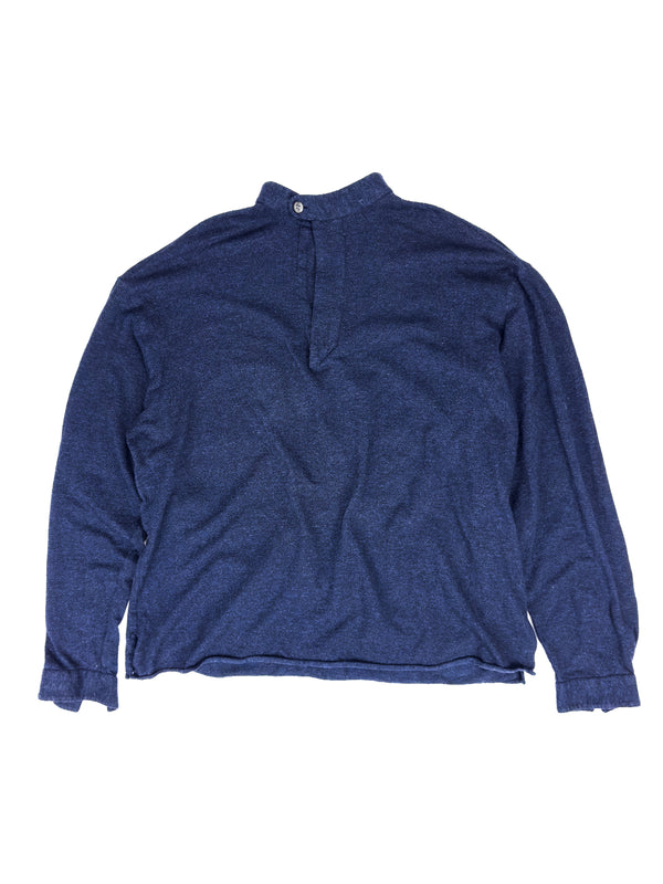 Herringbone Band Collar Popover Shirt