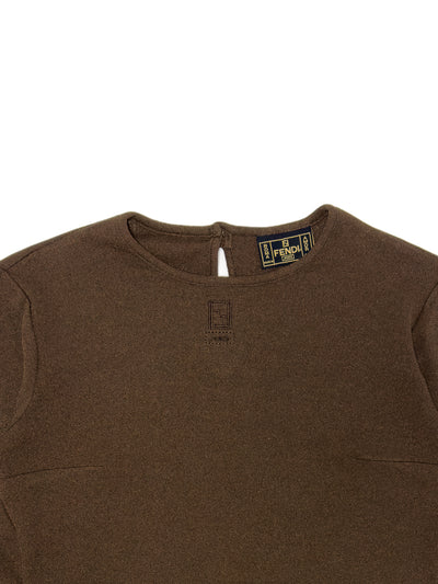 FENDI Jeans 90s "Roma Amor" Long Sleeve Top