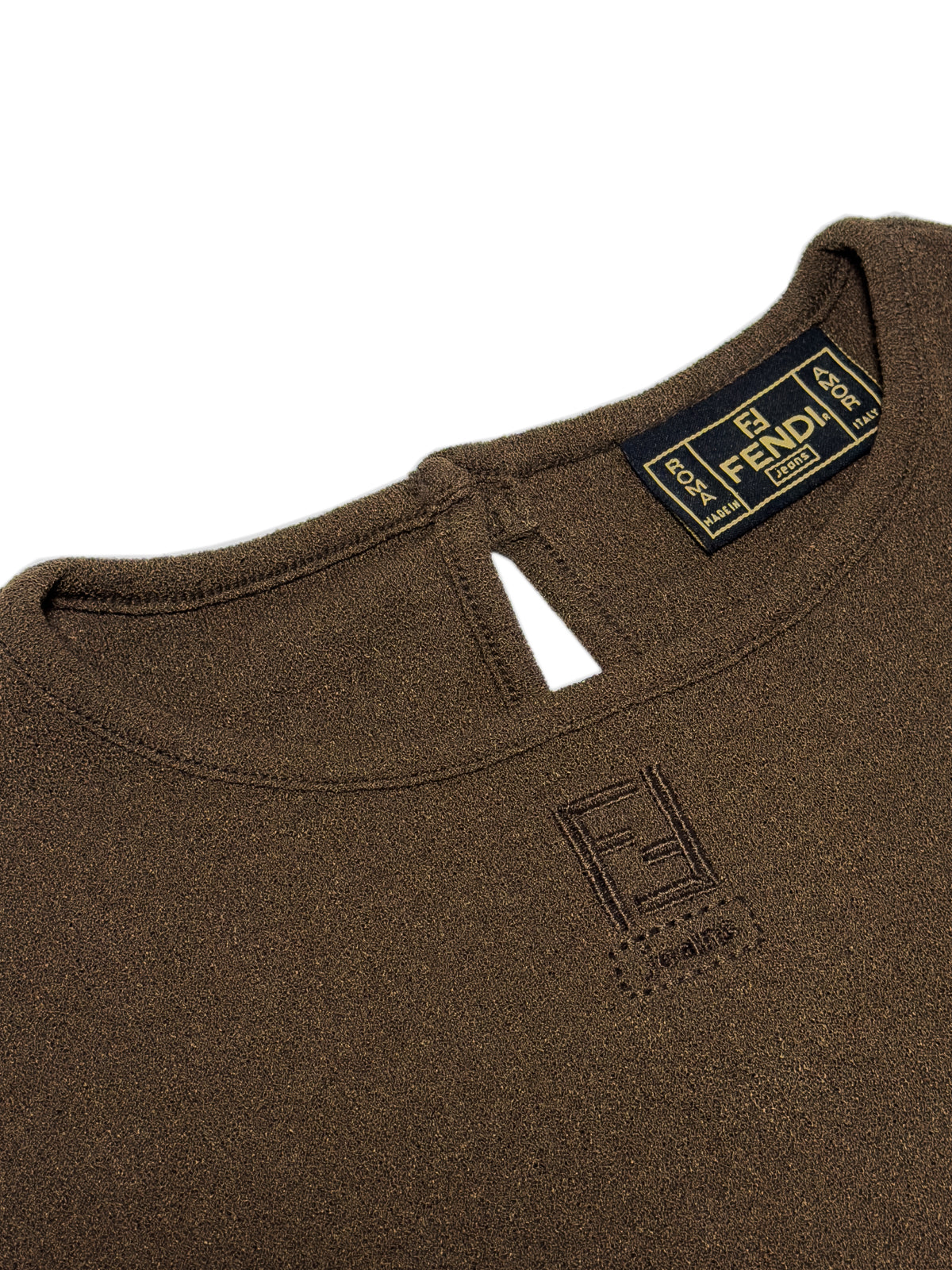 FENDI Jeans 90s "Roma Amor" Long Sleeve Top