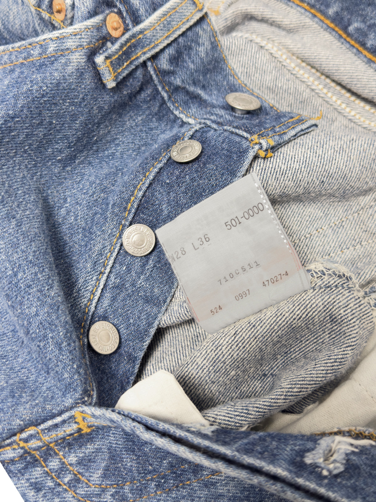 LEVI'S 501XX Rigid Shrink-to-Fit Jeans 1997