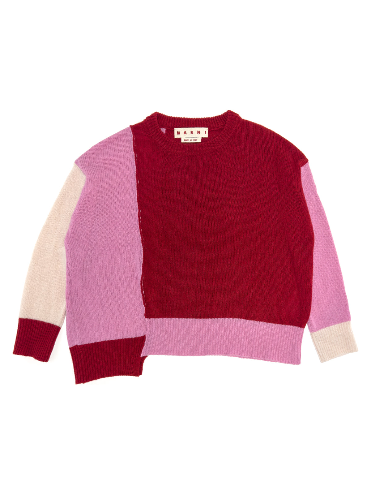 MARNI Color Block Cashmere Sweater Modern