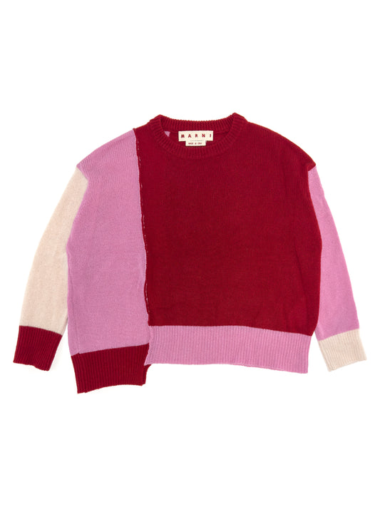 MARNI Color Block Cashmere Sweater Modern