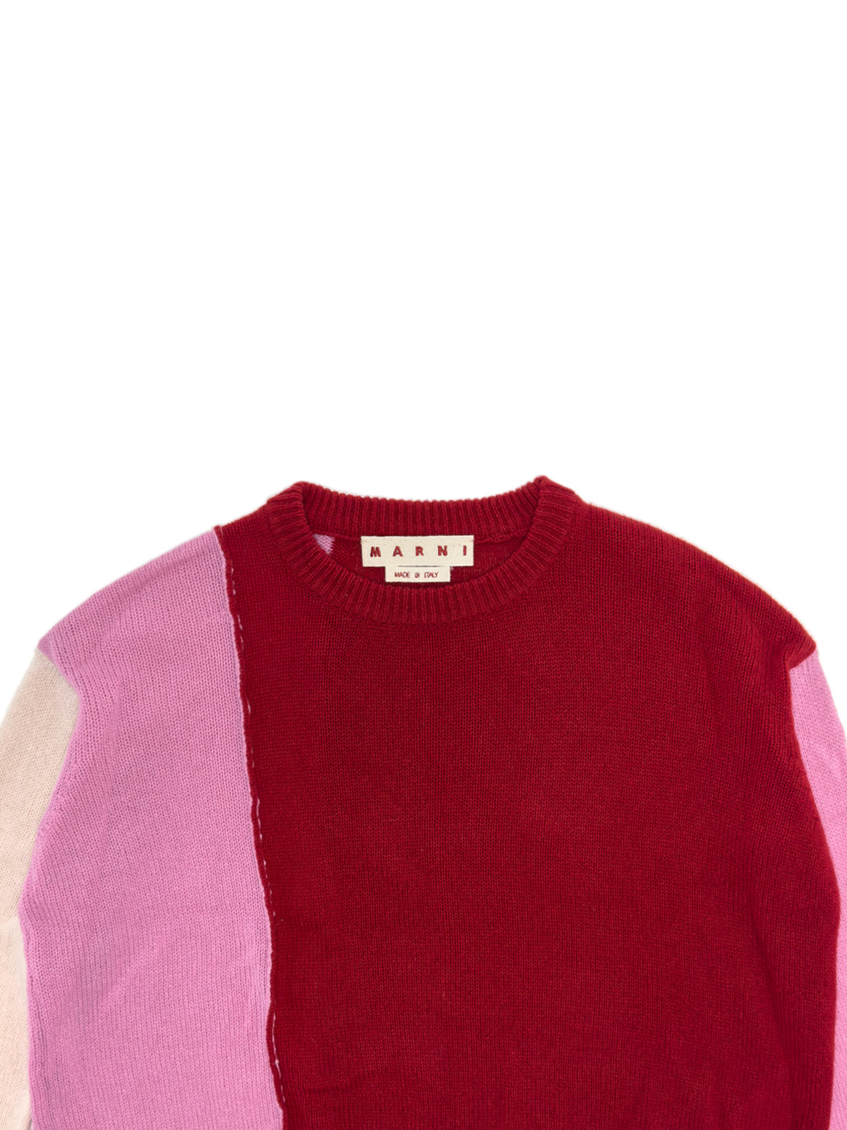 MARNI Color Block Cashmere Sweater Modern