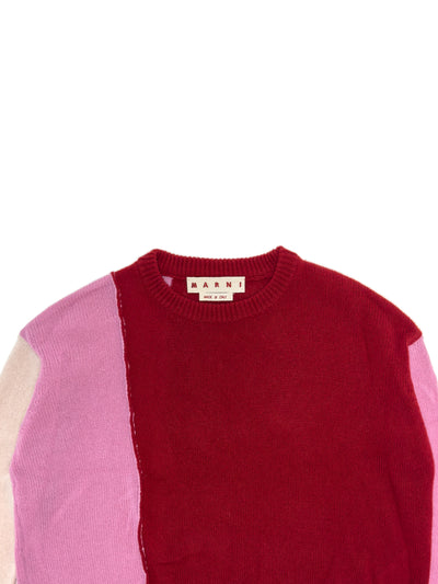 MARNI Color Block Cashmere Sweater Modern