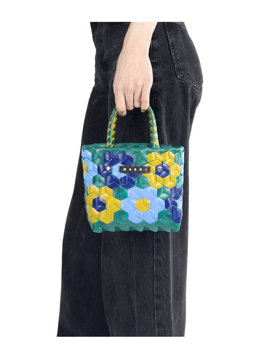 MARNI Marni Market Sunflower Woven Basket Bag