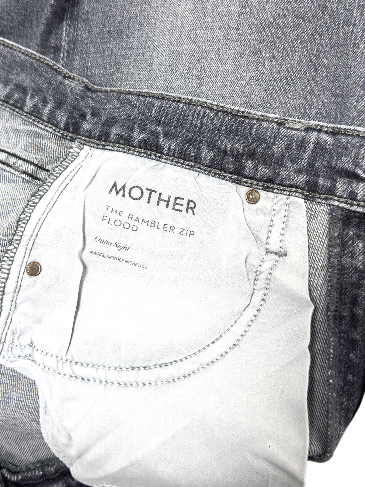 MOTHER The Rambler Zip Flood Jeans