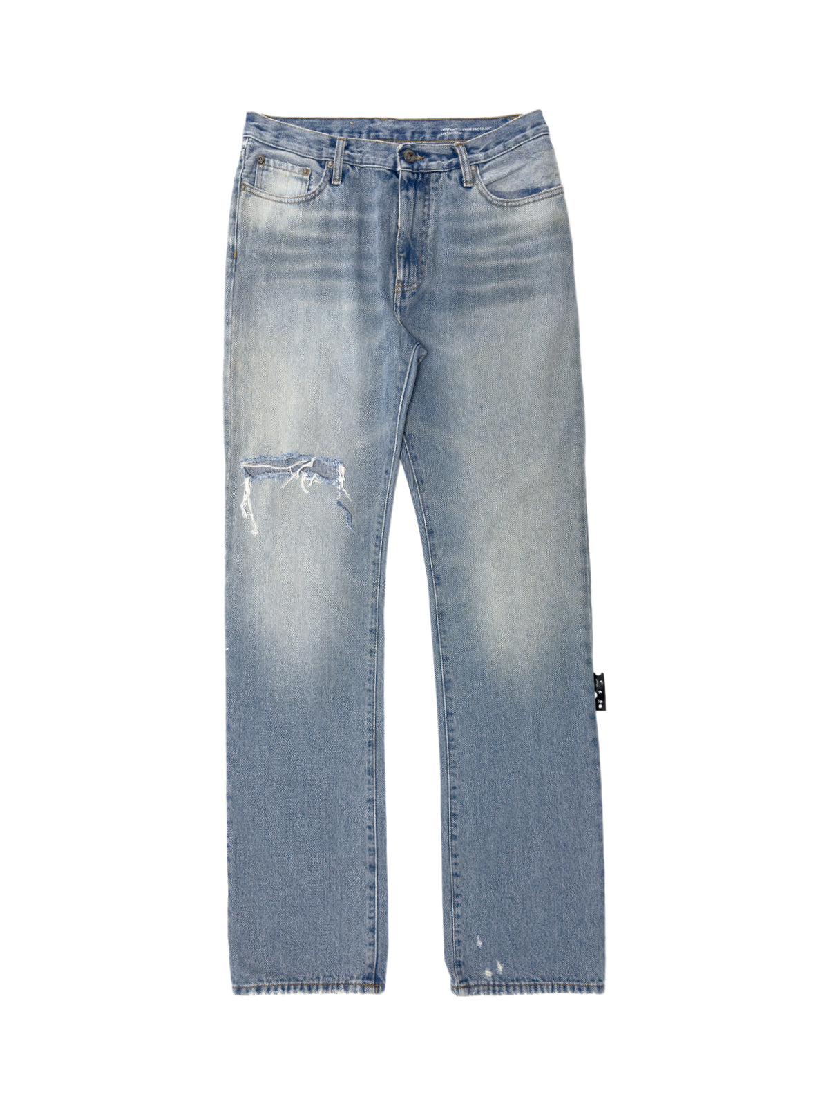 OFF-WHITE FW20 Paperclip Jeans Bleach Wash