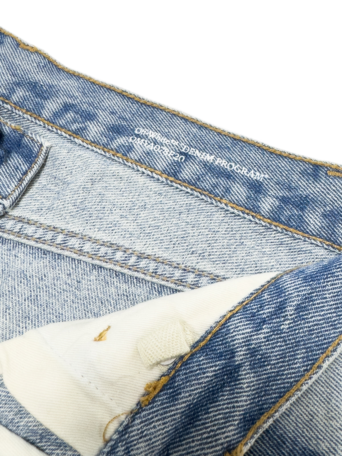 OFF-WHITE FW20 Paperclip Jeans Bleach Wash