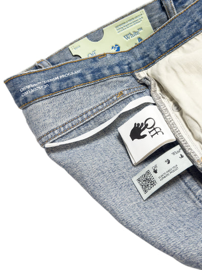 OFF-WHITE FW20 Paperclip Jeans Bleach Wash