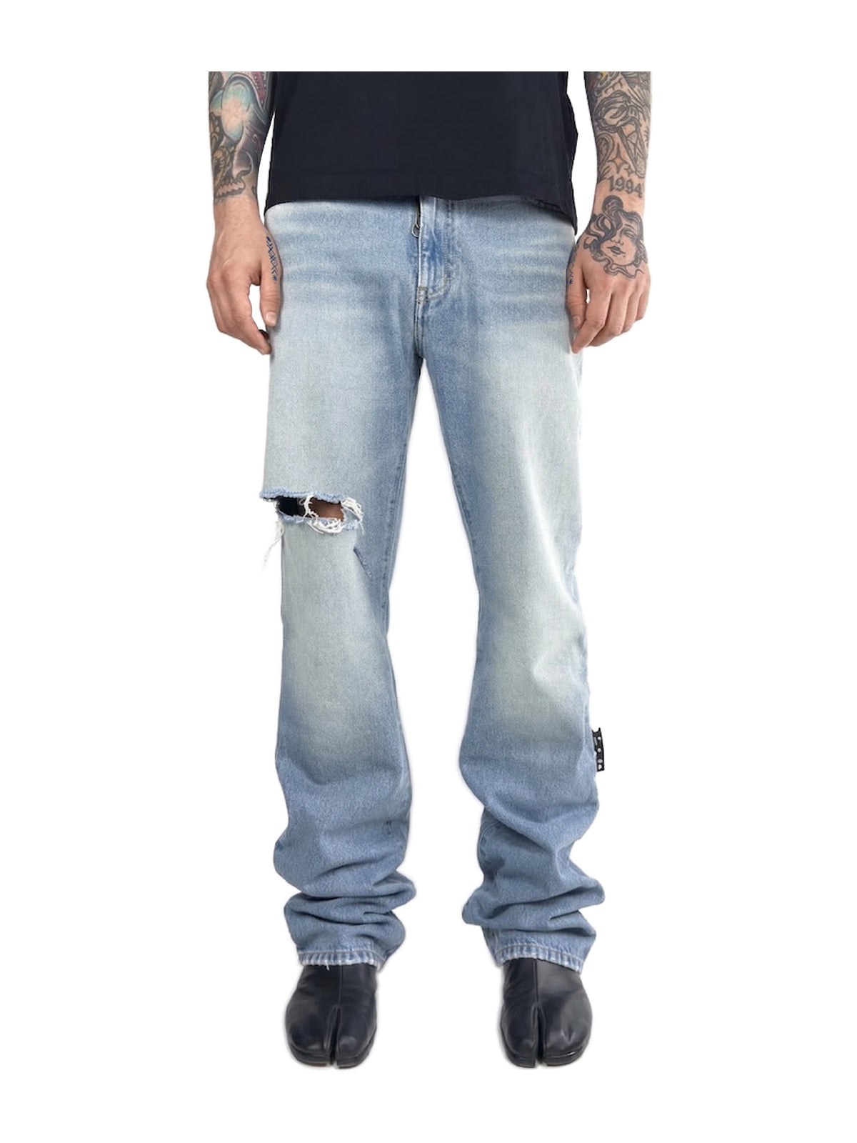 OFF-WHITE FW20 Paperclip Jeans Bleach Wash