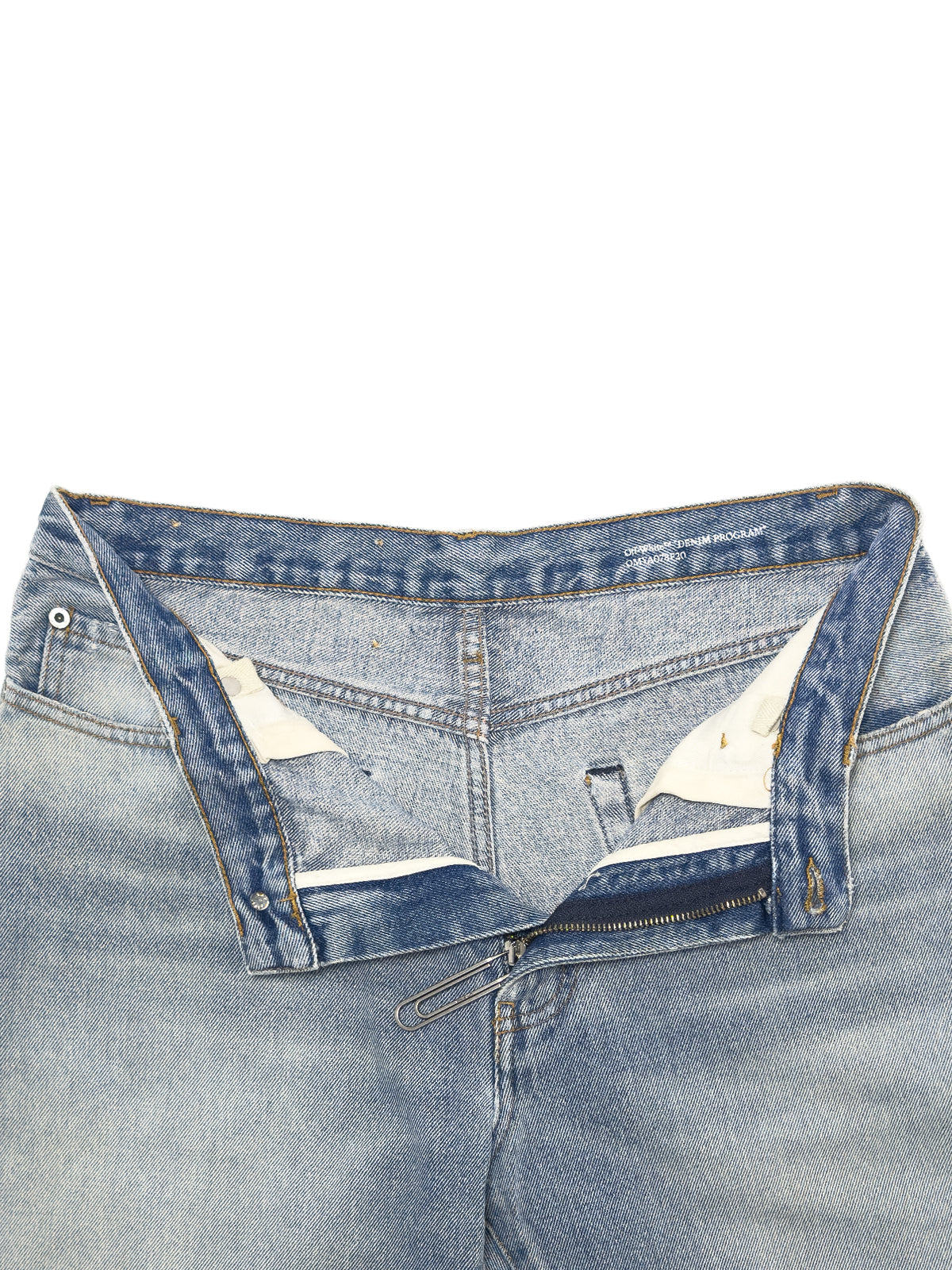OFF-WHITE FW20 Paperclip Jeans Bleach Wash