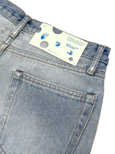 OFF-WHITE FW20 Paperclip Jeans Bleach Wash