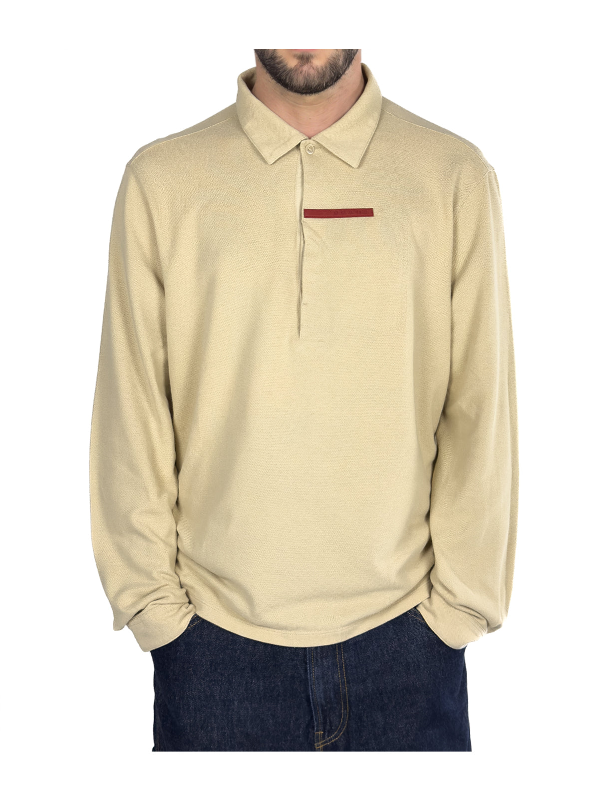 Prada Polo long sleeve beige