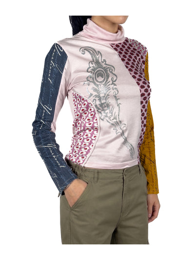 Angels 2004 Patchwork Turtleneck Top