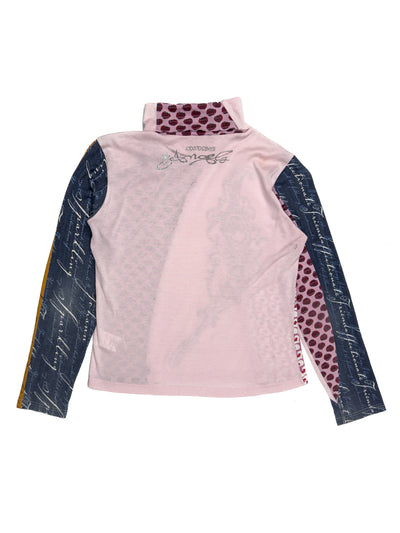 Angels 2004 Patchwork Turtleneck Top