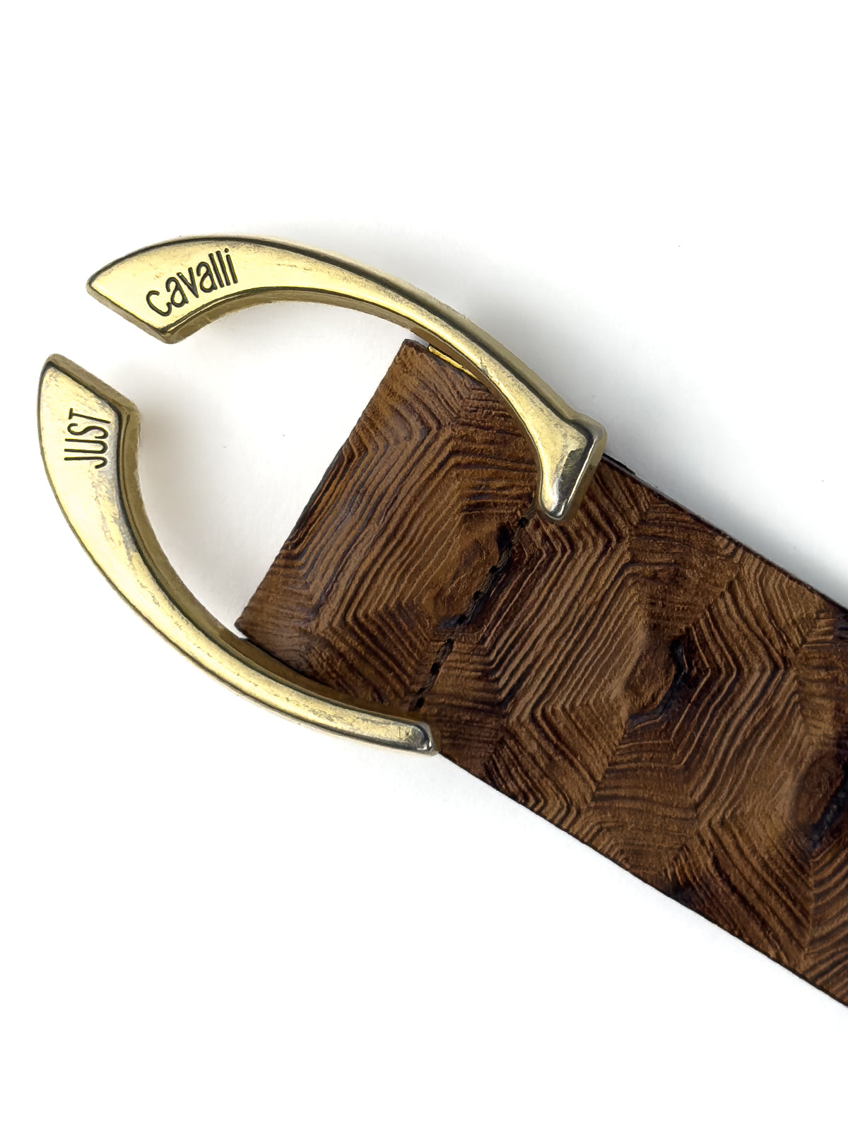 Just Cavalli 2000s Tortoiseshell Effect Split-Buckle Belt