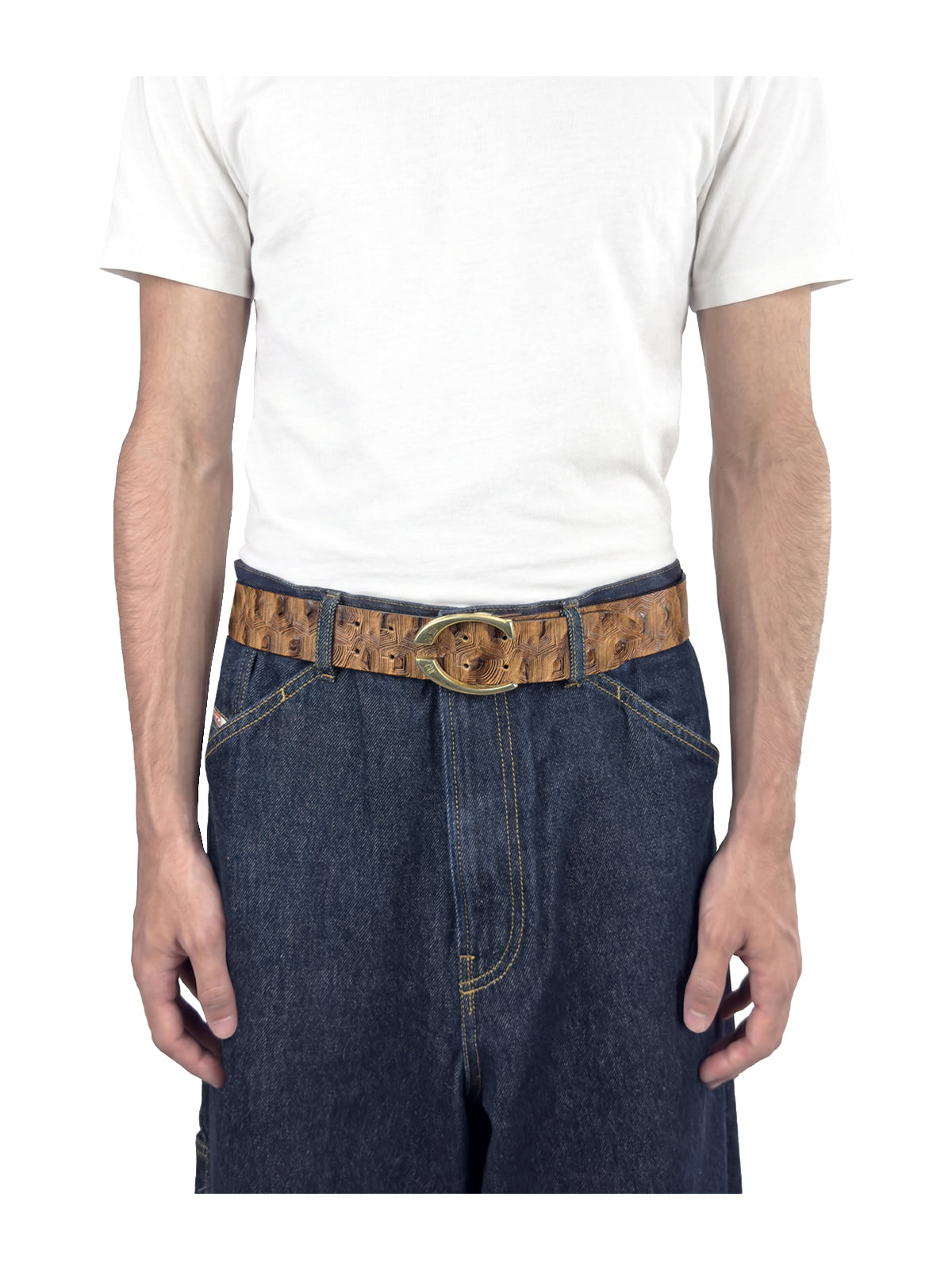 Just Cavalli 2000s Tortoiseshell Effect Split-Buckle Belt