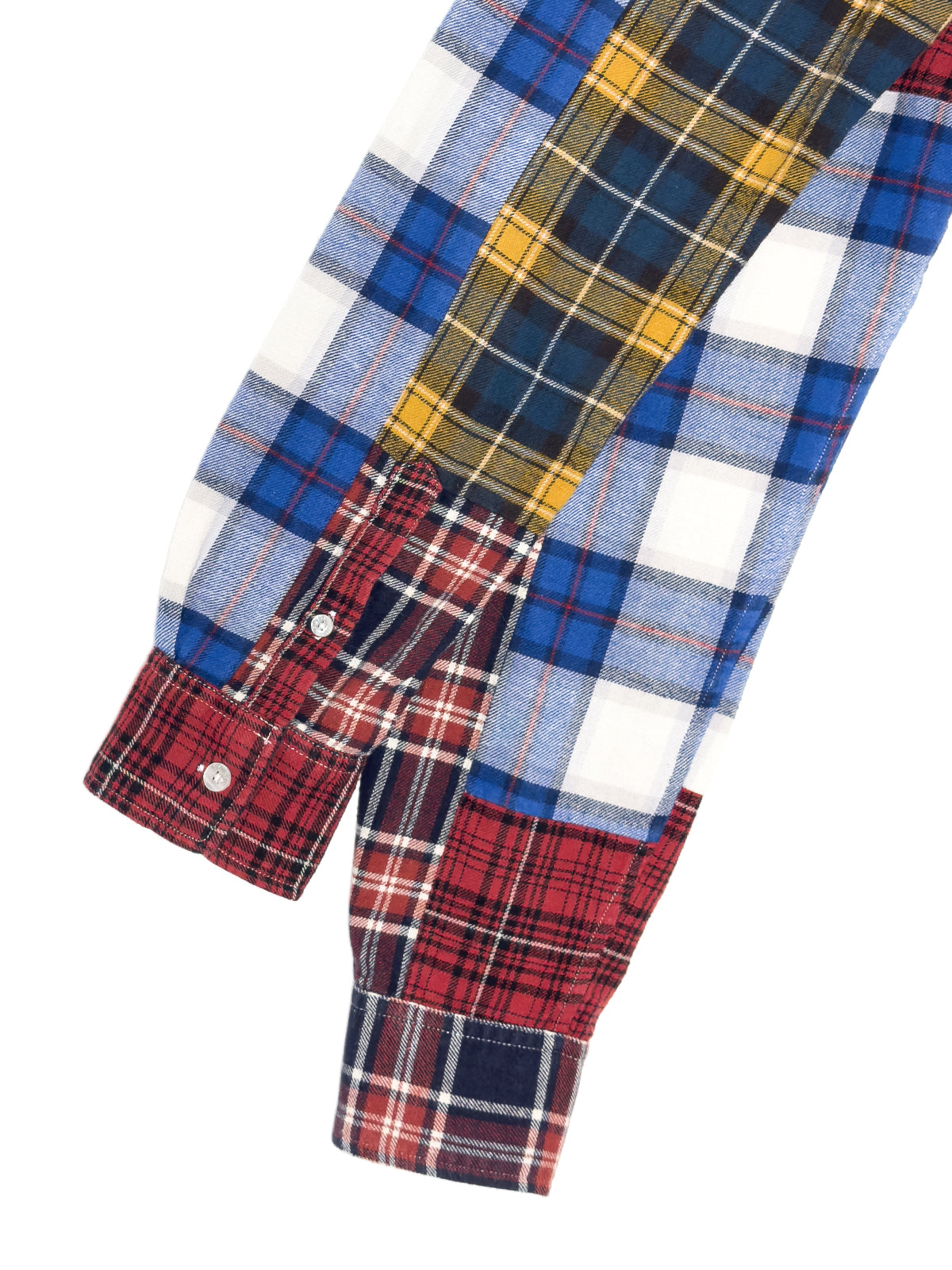 STÜSSY FW16 Mixed Plaid Patchwork Flannel Shirt