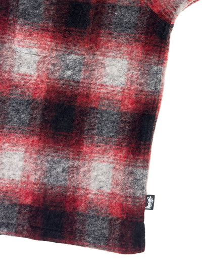 STÜSSY FW23 Brushed Wool Plaid Zip Shirt