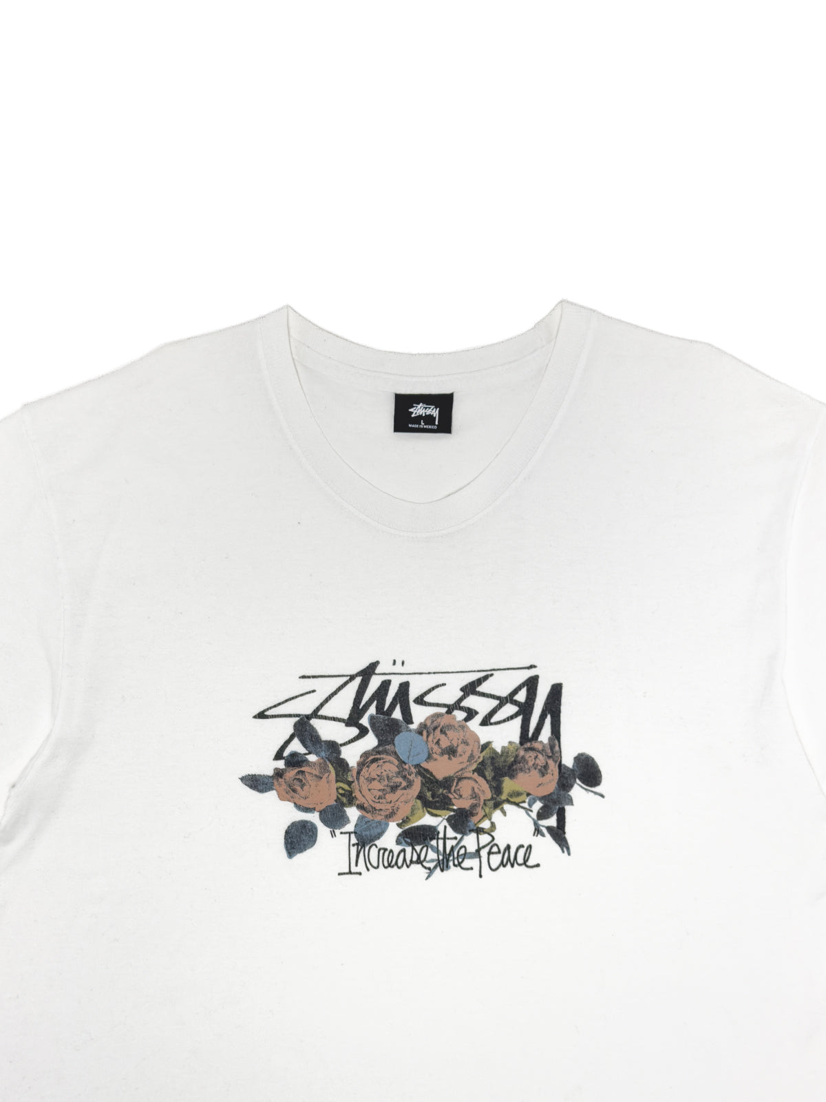 Stussy T-Shirt ipt roses tee white