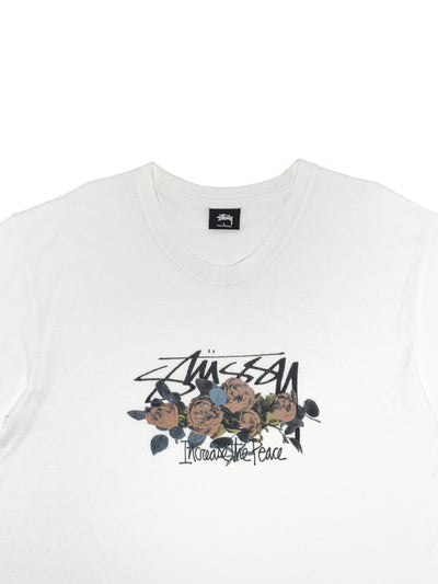 Stussy T-Shirt ipt roses tee white