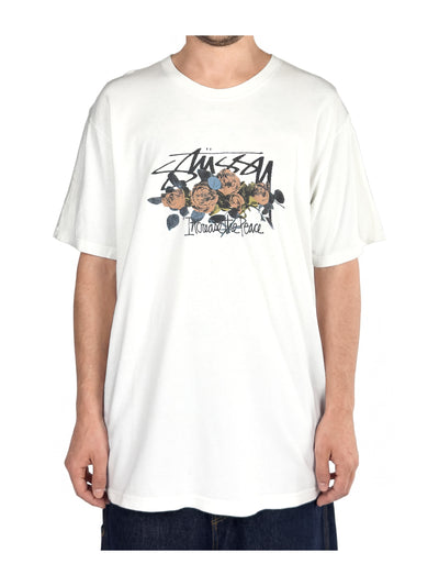 Stussy T-Shirt ipt roses tee white