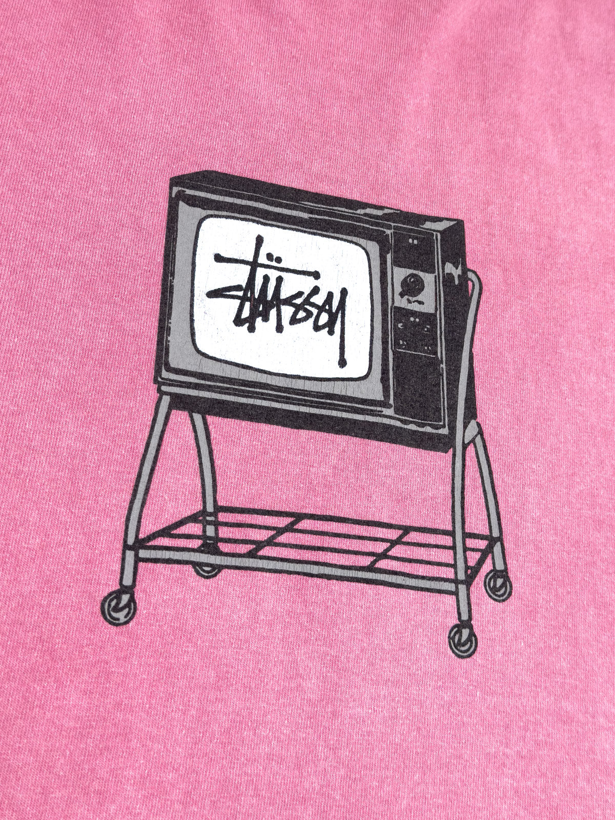 Stussy SS21 Rolling TV Tee Pink