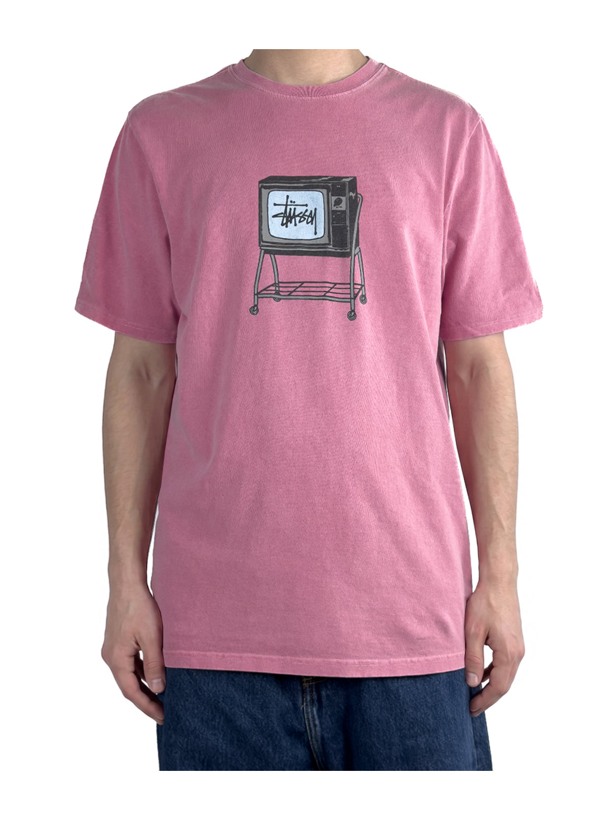 Stussy SS21 Rolling TV Tee Pink