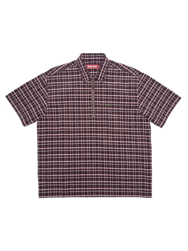 FW23 Plaid Corduroy Half Zip S/S Shirt